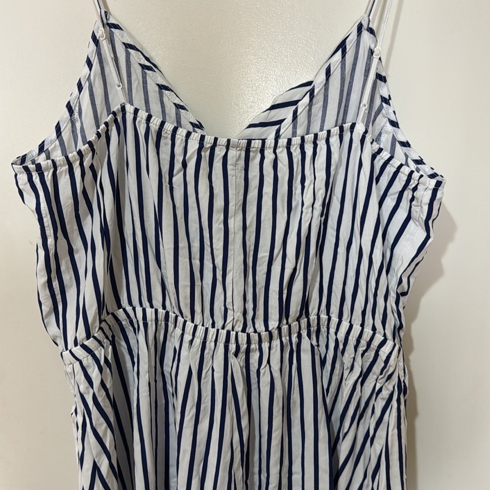 Express Striped Ruffle Wrap Cami Dress - Picture 9 of 10